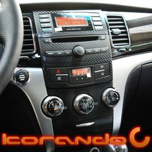 [ Korando C auto parts ] Carbon decal Audio&Centerpascia sticker